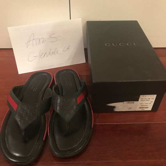 gucci mens flip flops